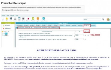 Consignação de 0,5 % do IRS